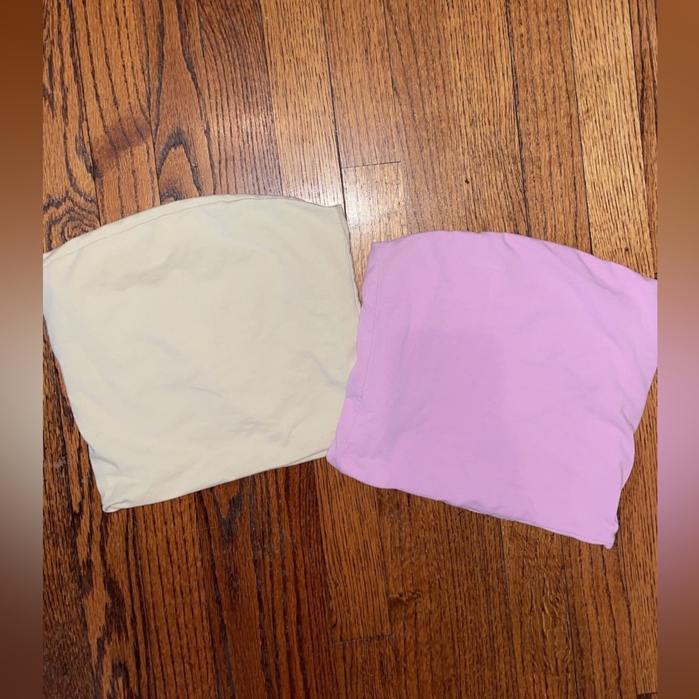 pink and yellow tube tops